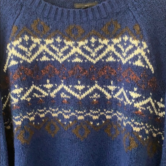 AMERICAN EAGLE OUTFITTERS Women’s Blue Tribal Print Sweater Size L NWOT - Picture 3 of 14